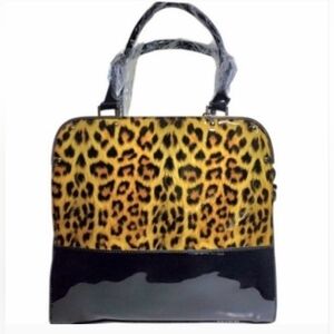 Glossy Animal Print Shoulder Bag